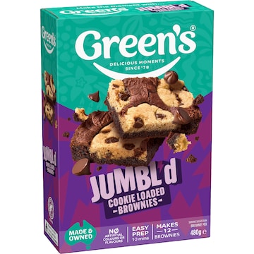Green's Jumbl'd Cookie Loaded Brownies 480g