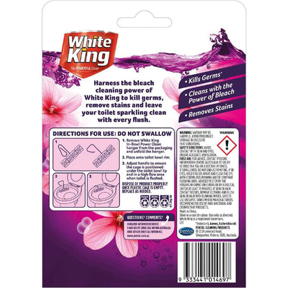 White King In Bowl Toilet Power Clean Floral Mist 2 pack