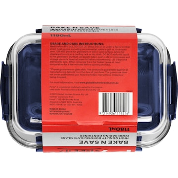 Pyrex Bake N Save Glass Food Baking Container 1.18L each