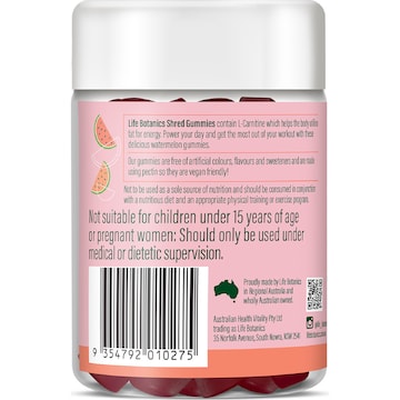 Life Botanics Shred Gummies Watermelon 60 pack