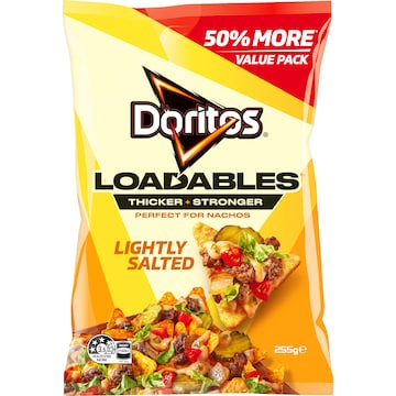 Doritos Corn Chips Loadables Lightly Salted 255g