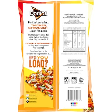 Doritos Corn Chips Loadables Lightly Salted 255g