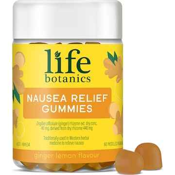 Life Botanics Nausea Relief Gummies Ginger Lemon Flavour 60 pack