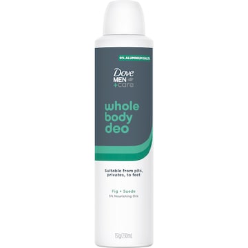Dove Men+Care Whole Body Deodorant Aerosol Fig Suede 230mL