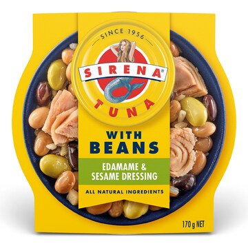Sirena Tuna With Beans Edamame & Sesame Dressing 170g