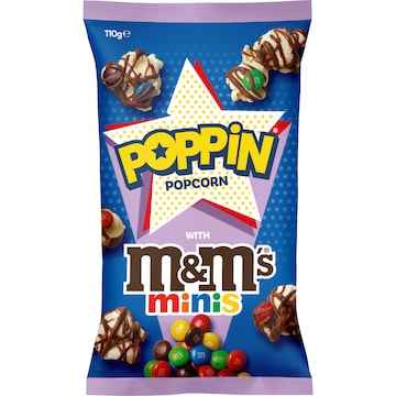 Poppin Ready To Eat Popcorn M&M's Minis 110g