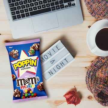 Poppin Ready To Eat Popcorn M&M's Minis 110g