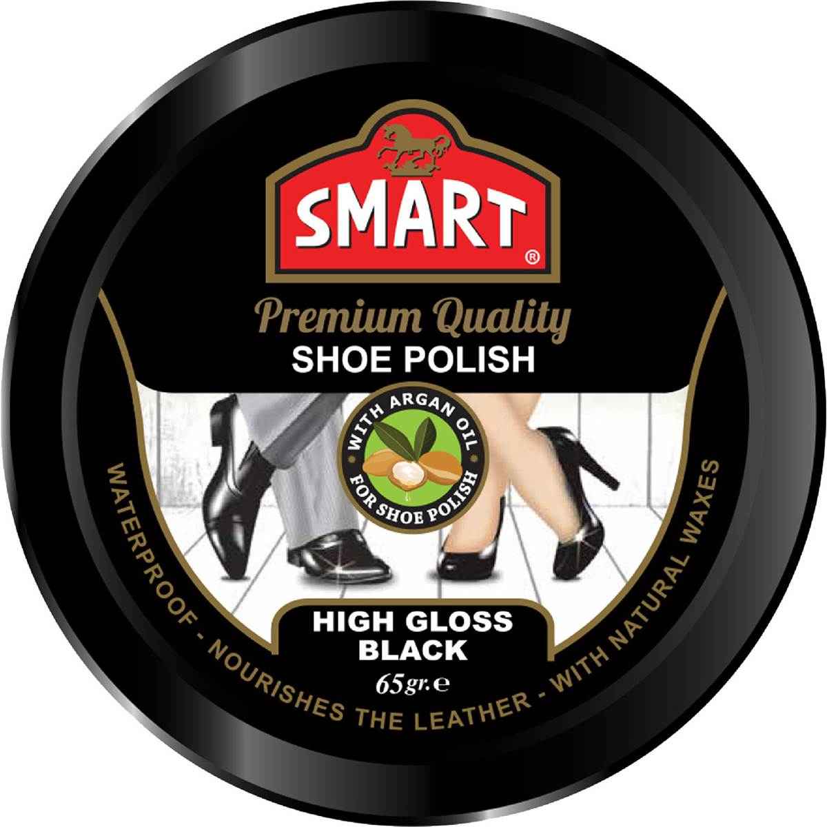 Smart Shoe Polish High Gloss Black 65g