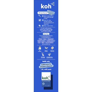 Koh Bathroom & Shower Cleaner In Refillable Bottle each