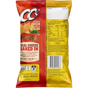 CC's Corn Chips Cheese & Jalapeno 175g