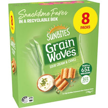 Sunbites Grain Waves Wholegrain Chips Kids' Lunchbox Multipack 8 pack