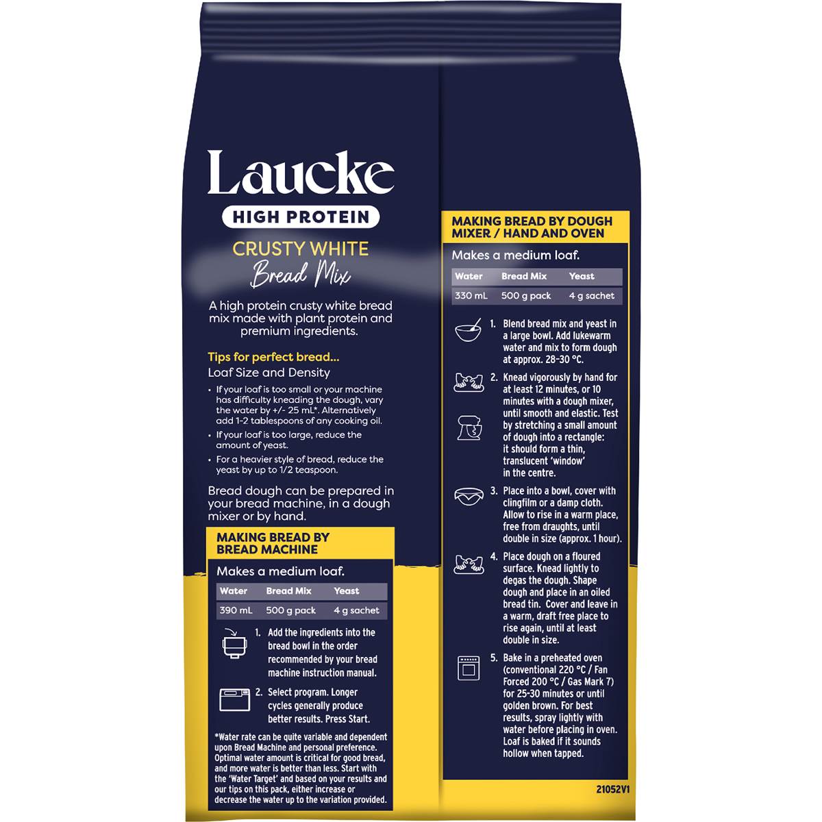 Laucke High Protein Crusty White Bread Mix 500g