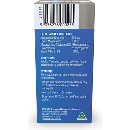 Vitaceuticals Magzorb K2 + D3 Bone Health Capsules 60 pack