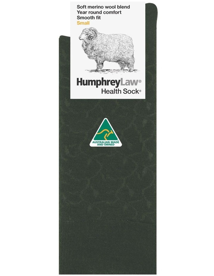 Merino Wool Blend Health Sock 85c in Black