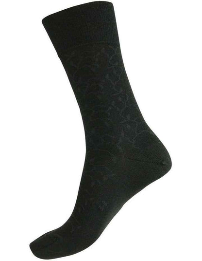 Merino Wool Blend Health Sock 85c in Black