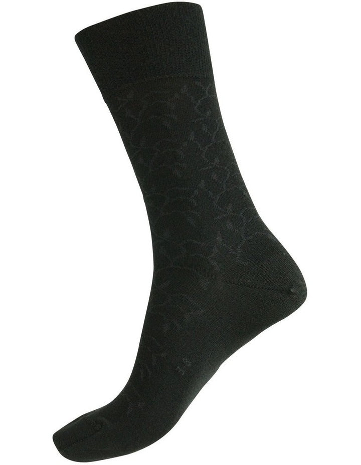Merino Wool Blend Health Sock 85c in Black