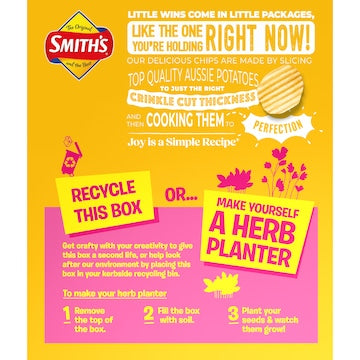 Smith's Cheese & Onion Potato Chips 19g x 8 pack