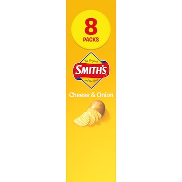 Smith's Cheese & Onion Potato Chips 19g x 8 pack