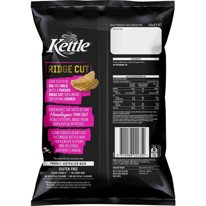 Kettle Ridge Cut Potato Chips Himalayan Salt 165g
