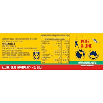 Sirena Tuna In Lite Italian Style Oil 425g