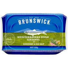 Brunswick Sardines Mediterranean Style In Rosemary & Sea Salt 106g