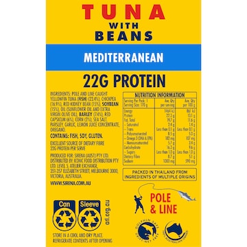 Sirena Tuna With Beans Mediterranean Style 170g