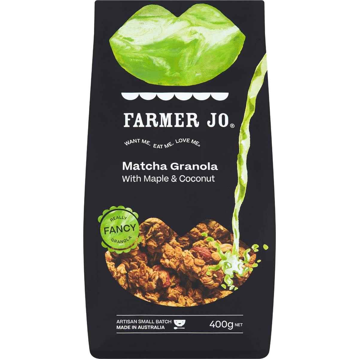 Farmer Jo Matcha Granola Maple & Coconut 400g