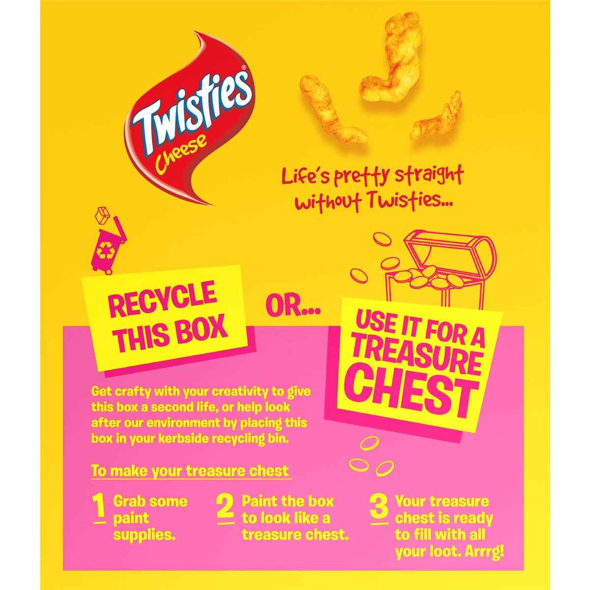 Twisties Cheese Snacks Lunchbox Multipack Cheese 8 pack