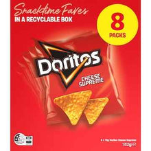 Doritos Corn Chips Lunchbox Snacks Multipack Cheese Supreme 8 pack