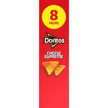 Doritos Corn Chips Lunchbox Snacks Multipack Cheese Supreme 8 pack