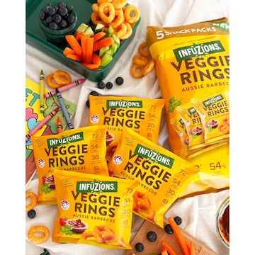 Infuzions Veggie Rings Aussie BBQ Lunch Box Snacks 5 pack