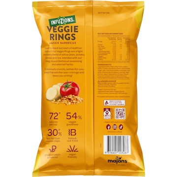 Infuzions Veggie Rings Aussie Barbecue 90g
