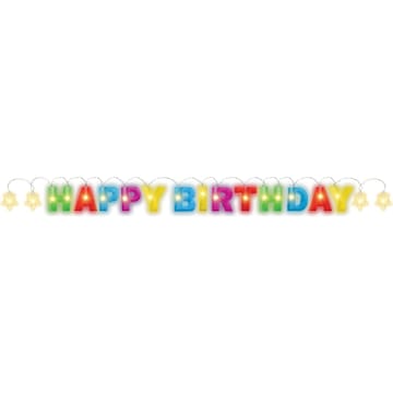 Mirabella Happy Birthday LED String Lights Multicolour 2m each