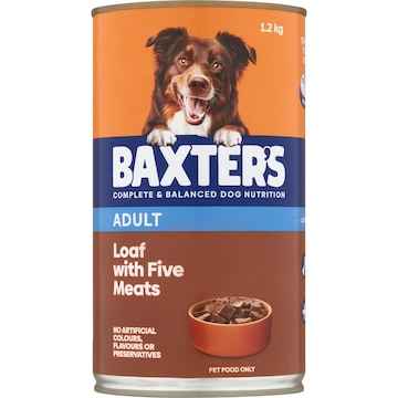 Baxter's Adult Dog Food Wet Loaf Five Meats 1.2kg