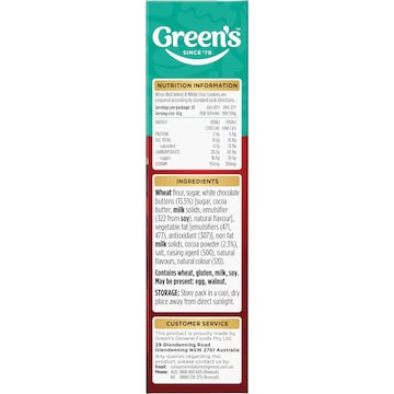 Green's Deluxe Red Velvet & White Choc Cookies Mix 380g