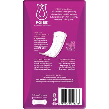 Poise Light Liner Bulk 57 pack