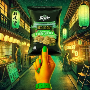 Kettle Ridge Cut Potato Chips Japanese Fried Chicken 165g
