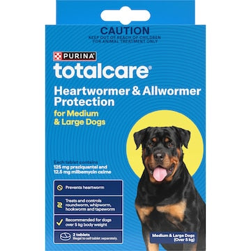 Purina Totalcare Heartwormer & Allwormer Protection each