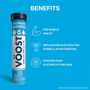 VOOST Hydrate & Magnesium Effervescent Tablets Citrus 12 pack