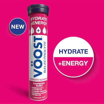 Voost Hydrate + Energy Effervescent Tablets Raspberry 12 pack