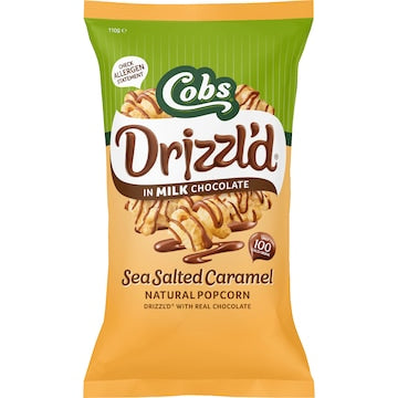 Cobs Drizzl'd Popcorn Milk Choc Sea Salt Caramel 110g