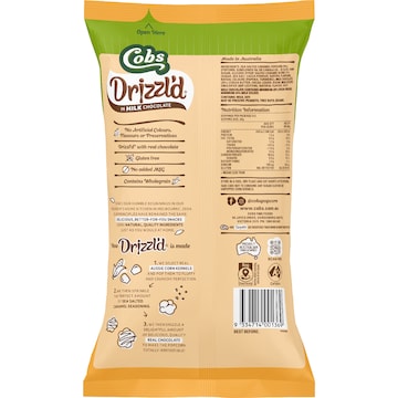 Cobs Drizzl'd Popcorn Milk Choc Sea Salt Caramel 110g