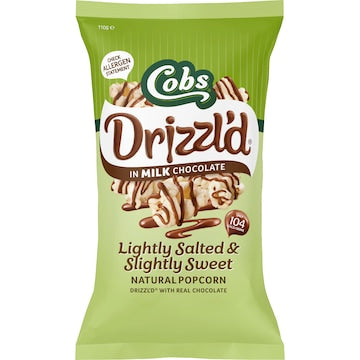 Cobs Drizzled Popcorn Milk Chocolate 110g