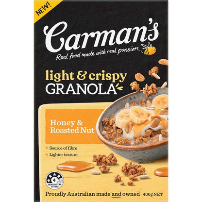 Carman's Light & Crispy Granola Honey & Roasted Nut 400g