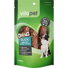 Vita Pet Chewz Wrapped Jumbo Stick Duck Dog Treat 3 pack