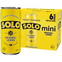 Solo Original Lemon Soft Drink Mini Cans 250mL x 6 pack