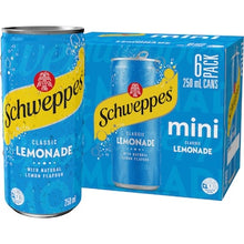 Schweppes Lemonade Soft Drink Mini Cans Multipack 250mL x 6 pack