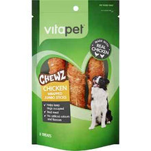 Vita Pet Chewz Wrapped Jumbo Stick Chicken Dog Treat 3 pack