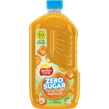Golden Circle Zero Sugar Cordial Fruit Cup 2L