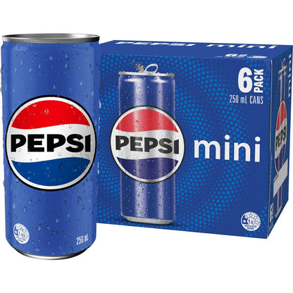 Pepsi Mini Cans 250mL x 6 pack